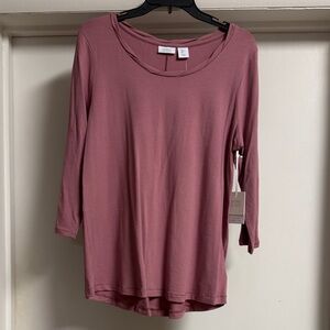 Sigrid Olsen Mauve Long Sleeve Top